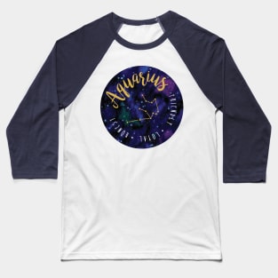 Aquarius Zodiac Baseball T-Shirt